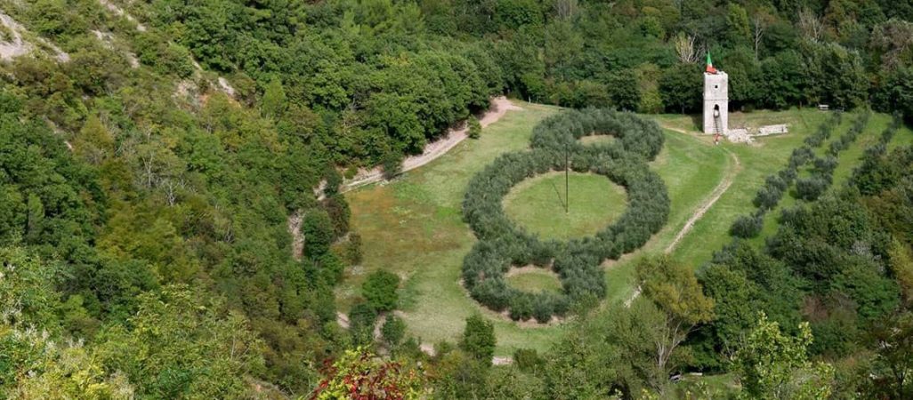 Weekend ad Assisi: visita al Bosco di San Francesco con l'opera di Pistoletto il "Terzo Paradiso" realizzata con gli ulivi - Vacanze Umbria my Love